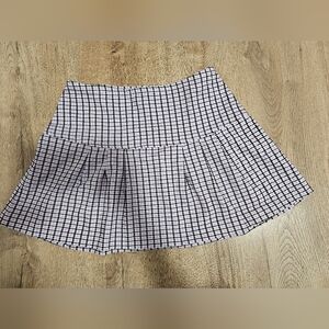 V&X BlPlaid A-Line Skirt